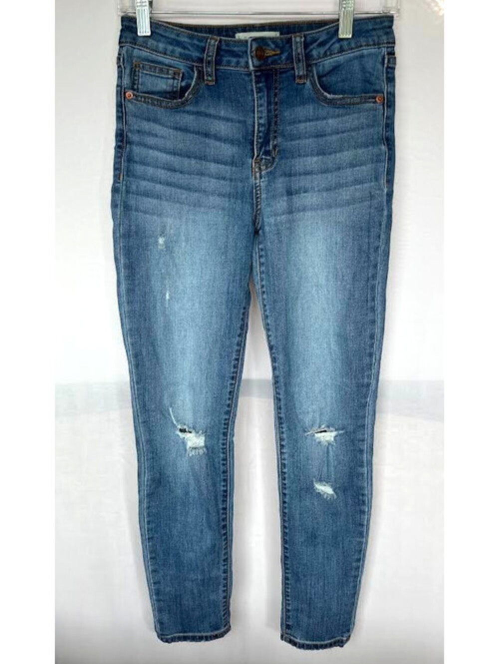 Harper Heritage Jeans-Women's Size 27, Rips In Front, Stretch Destructed Skinny